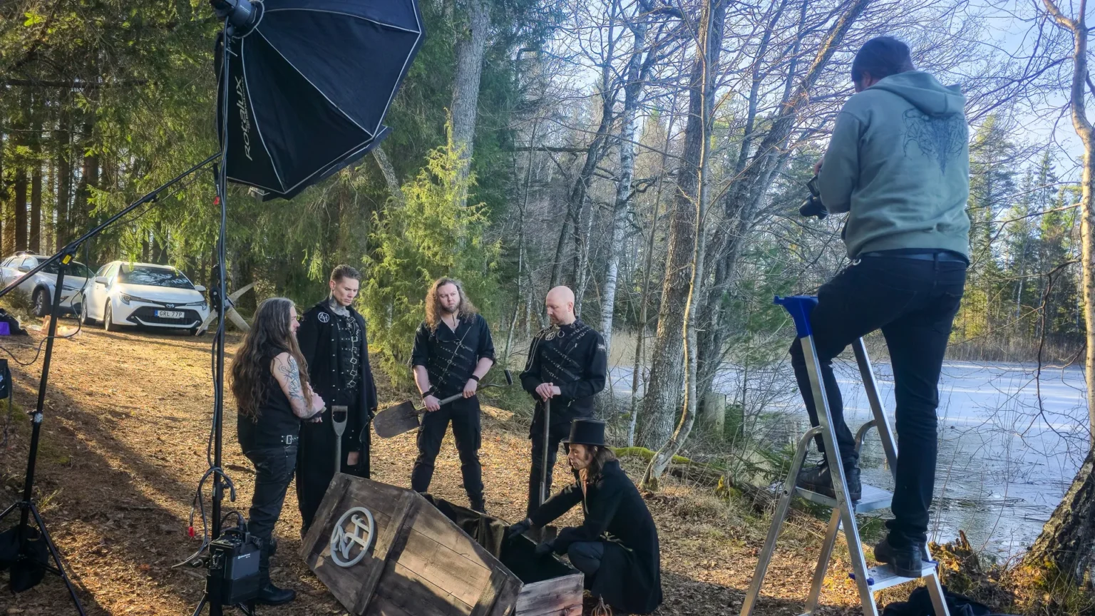 Inspelning av musikvideo med Zornheym, i Finspång.