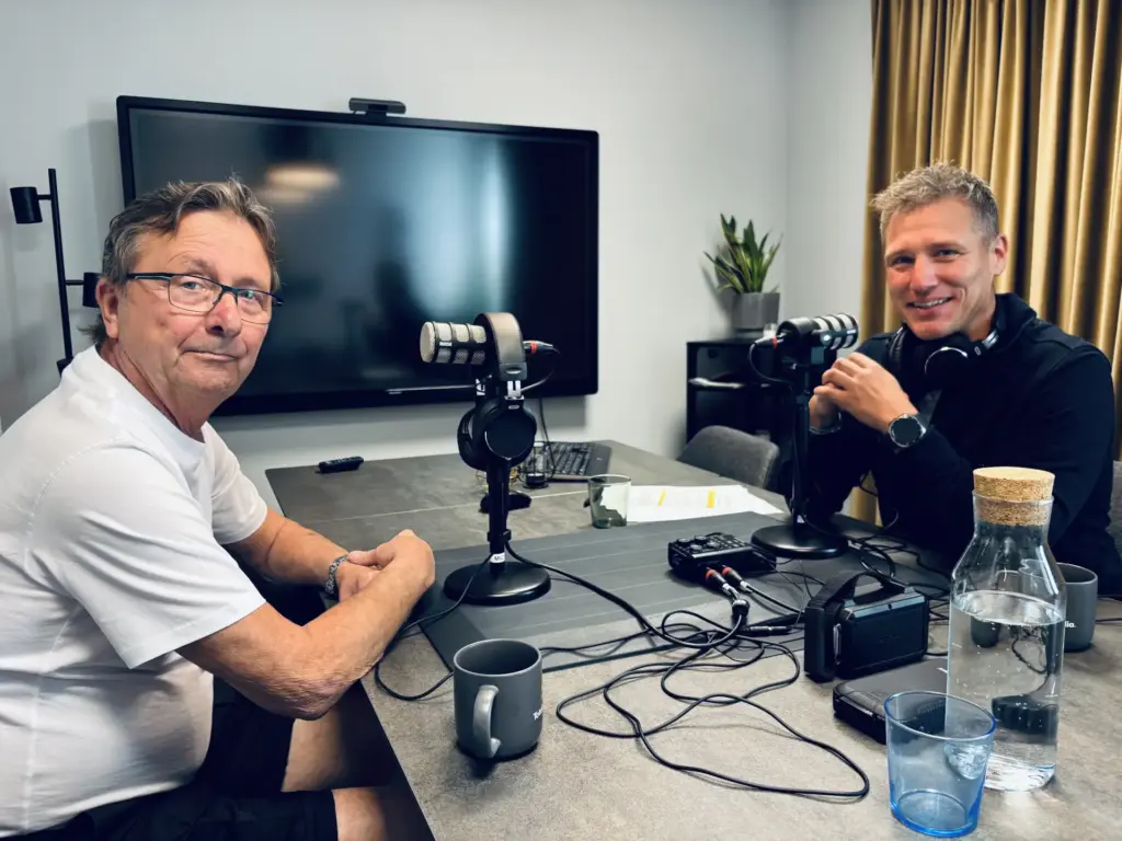 janne karlsson och andreas ramlöv spelar in podd